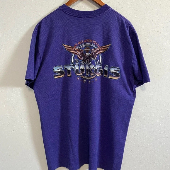 1994 Vintage Harley-Davidson Sturgis Purple Short Sleeve Tees - Picture 5 of 6